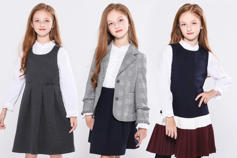 SOLOCOTE Girls White Blouse Ruffle Long Sleeve Button Down Shirts Princess Cotton Loose Soft Tops Spring and Summer, 190903 7-8 White - Image 5